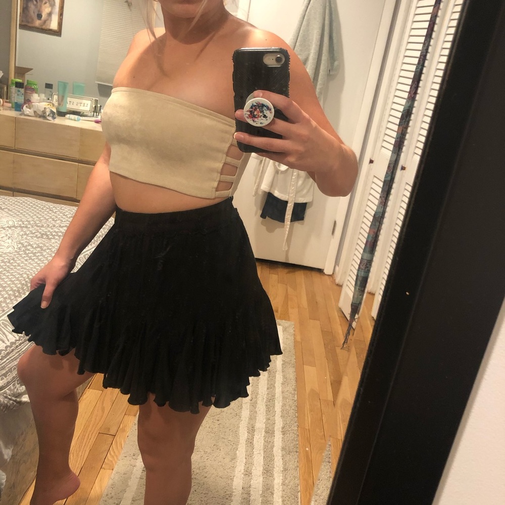Bandeau bra crop top strapless